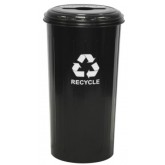 WITT Recycled Steel Recycling Receptacle w/ Combo Lid - 20 gallon, Black
